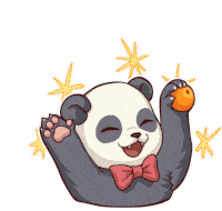 Seekers Notes Panda Sticker - Seekers Notes Panda Celebrate Stickers