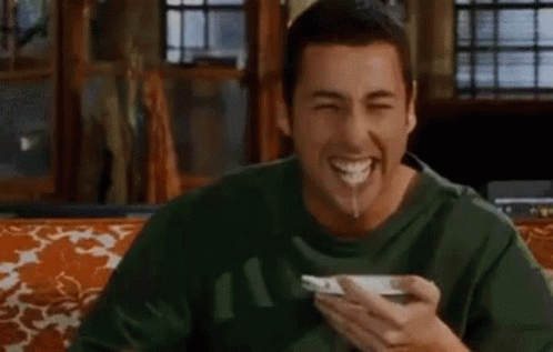 Adam Sandler Laughing GIF - Adam Sandler Laughing Cereal - Discover & S...