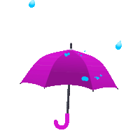 Umbrella With Rain Drops Joypixels Sticker - Umbrella With Rain Drops Joypixels Raining Stickers