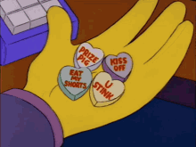 The Simpsons Valentines Day GIF - The Simpsons Valentines Day Candy Hearts GIFs
