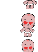 Kiss Heart Sticker - Kiss Heart Baby Stickers