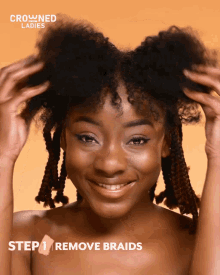 Remove Some Braids Curly Hair GIF - Remove Some Braids Curly Hair Smiling GIFs
