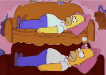 Thinking About My Happy Place GIF - The Simpsons Homer Simpson Day Dreaming GIFs