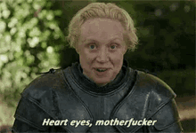 Heart Eyes Motherfucker Brienne Of Tarth GIF - Heart Eyes Motherfucker Heart Eyes Brienne Of Tarth GIFs