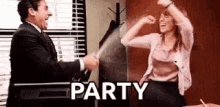 Party Champagne GIF - Party Champagne The Office GIFs