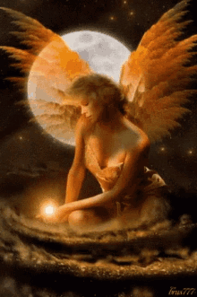 Angel Moon GIF - Angel Moon Angel Wings GIFs