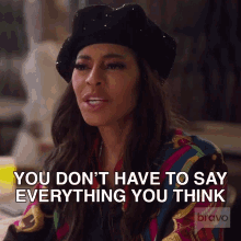 You Dont Have To Say Everything You Think Mary Cosby GIF - You Dont Have To Say Everything You Think Mary Cosby Real Housewives Of Salt Lake City GIFs