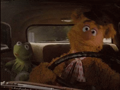 Driving Muppets GIF - Driving Muppets Fozzie - Discover & Share GIFs
