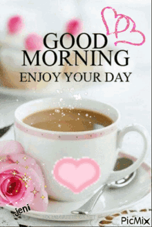 Good Morning Enjoy Your Day GIF - Good Morning Enjoy Your Day Heart GIFs