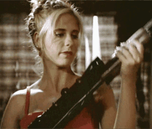 Buffy The Vampire Slayer Reload Gun GIF - Buffy The Vampire Slayer Reload Gun Locked And Loaded GIFs