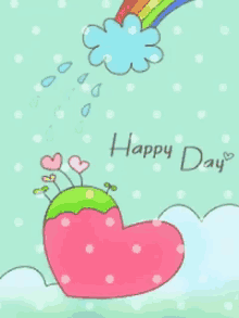 Happy Day Heart GIF - Happy Day Heart Rainbow GIFs