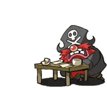 red beard pirate angry table flip