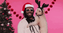 Happy Holidays Reindeer GIF - Happy Holidays Reindeer Dogs GIFs