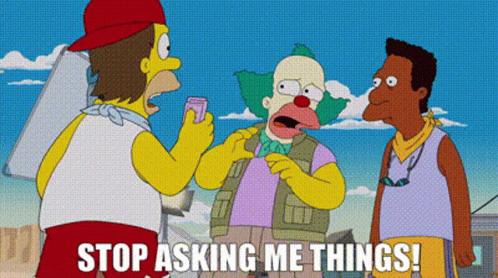 The Simpsons Krusty The Clown GIF - The Simpsons Krusty The Clown Stop Asking Me Things GIFs