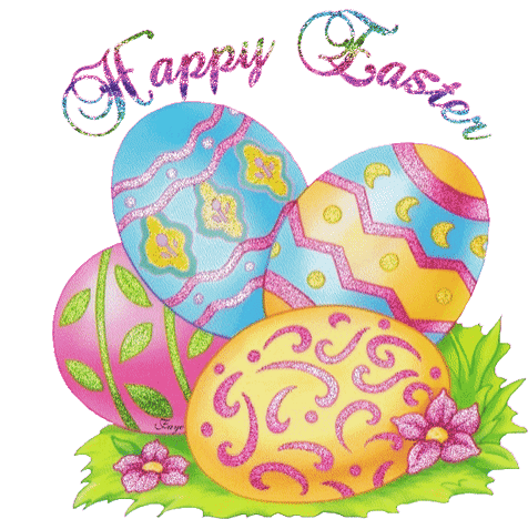 Happy Easter Easter Eggs Sticker - Happy Easter Easter Eggs Glitter Stickers