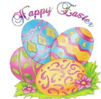 Happy Easter Easter Eggs Sticker - Happy Easter Easter Eggs Glitter Stickers