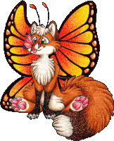 Fox Butterfly Sticker - Fox Butterfly Fairy Stickers