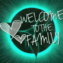Welcome To The Family Hearts GIF - Welcome To The Family Hearts Green GIFs