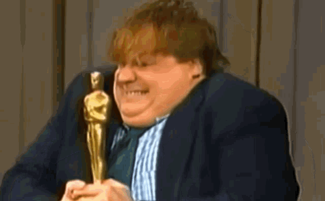 Chris Farley Academy Awards GIF - Chris Farley Academy Awards Oscar Award GIFs