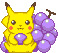 Pokemon Pikachu Sticker - Pokemon Pikachu Grapes Stickers