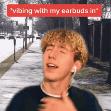 Vibing With My Earbuds In Landon Ungerman GIF - Vibing With My Earbuds In Landon Ungerman Listening To My Music GIFs