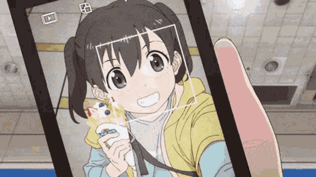 selfie-yama-no-susume.gif