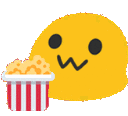 Blob Popcorn Emoji Sticker - Blob Popcorn Emoji Cute Stickers