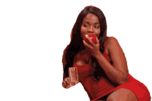 eating apple eating seductive flirting jasmine goode