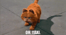 Garfield Oh Taxi GIF - Garfield Oh Taxi Taxi GIFs