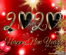 2020 Happy New Year GIF - 2020 Happy New Year Hearts GIFs