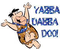 Yabba Dabba Doo Fred Flintstone Sticker - Yabba Dabba Doo Fred Flintstone Dinosaurs Stickers