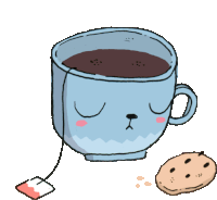Sad Tea And Cookie Sticker - Food Party Tea Cookie Stickers