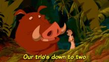 Lion King Trios Down To Two GIF - Lion King Trios Down To Two Tumon And Pumba GIFs