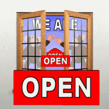 We Are Open Open GIF - We Are Open Open Open For Business GIFs