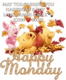 Happy Monday Winnie The Pooh GIF - Happy Monday Winnie The Pooh Happiness And Joy GIFs