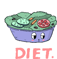 Salad Diet Sticker - Food Party Diet Vegetables Stickers