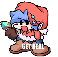 Soft Bf Get Real Sticker - Soft Bf Get Real Fnf Soft Mod Stickers