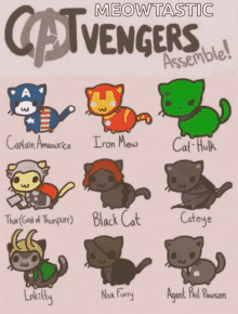 Meowtastic Kitty Avengers GIF - Meowtastic Kitty Avengers Funny GIFs
