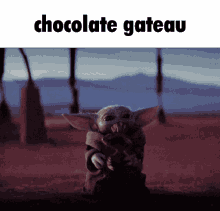 Chocolate Gateau Chocolate GIF - Chocolate Gateau Chocolate Yoda GIFs