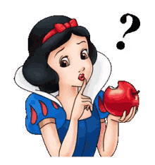 snow white apple bite thinking disney princess