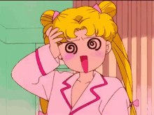 Sailormoon Dizzy GIF - Sailormoon Dizzy Cabeza GIFs
