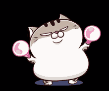 Ami Fat Cat Fgcat GIF - Ami Fat Cat Fgcat Cheer GIFs