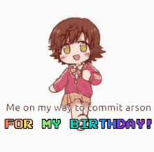 birthday arson i love arson anime girl walk