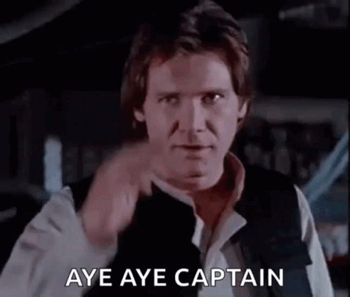 Han Solo Captain GIF - Han Solo Captain Salute GIFs