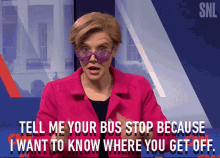 Tell Me Bus Stop GIF - Tell Me Bus Stop I Want To Know Where You Get Off GIFs