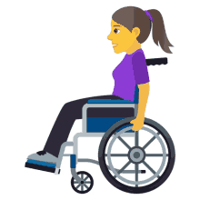 woman in manual wheelchair people joypixels sitting tiredness