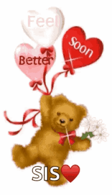 Bear Feel Better Soon GIF - Bear Feel Better Soon Heart GIFs