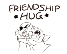 friendship hug undertale hug sans