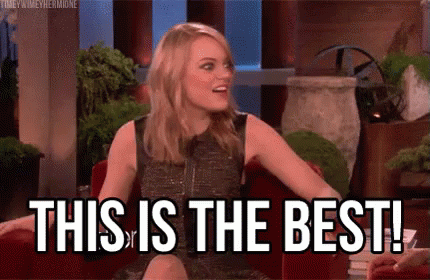 Best Ever GIF - Emma Stone This Is The Best Stoked GIFs