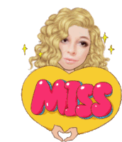 Miss Heart Sticker - Miss Heart Sparkles Stickers